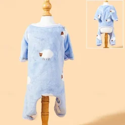 Dog Cat Pajamas Fashion Casual Winter Waterproof Breathable Soft Washable Comfortable Casual Daily Dog Clothing for Bichon Frise Pomeranian Baby Pet Papillon Small