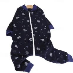 Dog Cat Pajamas Fashion Casual Winter Waterproof Warm Breathable Soft Washable Casual Daily Dog Clothing for Bichon Frise Pomeranian Baby Pet Papillon Small
