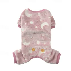 Dog Cat Pajamas Fashion Sweet Winter Warm Breathable Soft Washable Comfortable Christmas Halloween Outdoor Bed Casual Daily Dog Clothing for Bichon Frise Pomeranian Baby Pet Papillon Small