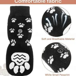 Dog Cat Pets Socks Anti-Slip Casual Daily Christmas Animal Round Dots Solid Colored For Pets Waterproof Fabric Straw Multicolor