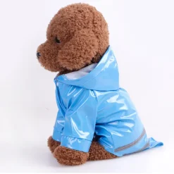 Dog Cat Rain Coat Jacket Raincoat Reflective Band Puppy Clothes Fashion Waterproof Windproof Trendy Reflective Waterproof Outdoor Dog Clothing