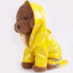Dog Cat Rain Coat Jacket Raincoat Reflective Band Puppy Clothes Fashion Waterproof Windproof Trendy Reflective Waterproof Outdoor Dog Clothing