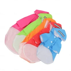 Dog Cat Rain Coat Rain Jacket Fashion Classic Reflective Waterproof Soft Washable Comfortable Outdoor Casual Daily Dog Clothing for Bichon Frise Pomeranian Baby Pet Papillon Small