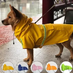 Dog Cat Rain Coat Rain Jacket Fashion Casual Reflective Waterproof Soft Washable Comfortable Outdoor Casual Daily Dog Clothing for Bichon Frise Pomeranian Baby Pet Papillon Small