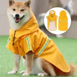 Dog Cat Rain Coat Rain Jacket Fashion Casual Reflective Waterproof Soft Washable Comfortable Outdoor Casual Daily Dog Clothing for Bichon Frise Pomeranian Baby Pet Papillon Small