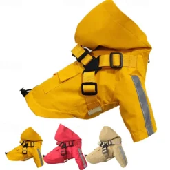 Dog Cat Rain Coat Rain Jacket Fashion Cute Winter Reflective Waterproof Comfortable Outdoor Casual Daily Dog Clothing for Corgi Pomeranian Baby Pet Papillon Small