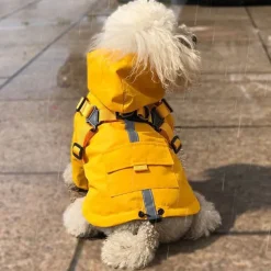 Dog Cat Rain Coat Rain Jacket Fashion Cute Winter Reflective Waterproof Comfortable Outdoor Casual Daily Dog Clothing for Corgi Pomeranian Baby Pet Papillon Small