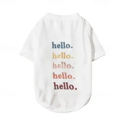 Dog Cat Shirt / T-Shirt Cute Casual Winter Breathable Soft Washable Comfortable Outdoor Casual Daily Dog Clothing for Bichon Frise Pomeranian Baby Pet Papillon Small