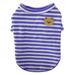 Dog Cat Shirt / T-Shirt Fashion Cute Breathable Soft Washable Comfortable Outdoor Casual Daily Dog Clothing for Bichon Frise Pomeranian Baby Pet Papillon Small