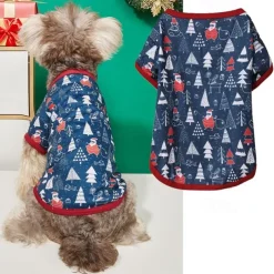 Dog Cat Shirt / T-Shirt Fashion Party Winter Waterproof Breathable Soft Washable Comfortable Christmas Party Casual Daily Festival Dog Clothing for Bichon Frise Pomeranian Baby Pet Papillon Small
