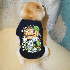 Dog Cat Shirt / T-Shirt Fashion Cool Waterproof Breathable Soft Washable Comfortable Outdoor Halloween Casual Daily Dog Clothing for Bichon Frise Pomeranian Baby Pet Papillon Small
