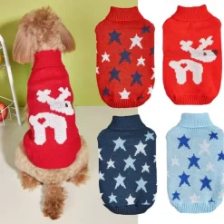 Dog Cat Sweater Jumper Cute Casual Winter Warm Breathable Soft Washable Comfortable Outdoor Casual Daily Dog Clothing for Bichon Frise Pomeranian Baby Pet Papillon Small