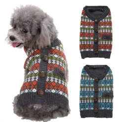Dog Cat Sweater Jumper Cute Casual Winter Breathable Soft Washable Comfortable Outdoor Casual Daily Dog Clothing for Bichon Frise Pomeranian Baby Pet Papillon Small