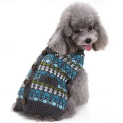 Dog Cat Sweater Jumper Cute Casual Winter Breathable Soft Washable Comfortable Outdoor Casual Daily Dog Clothing for Bichon Frise Pomeranian Baby Pet Papillon Small