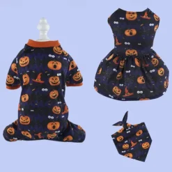 Dog Cat Sweatshirt Dress Dog Bandana Party Funny Winter Breathable Soft Washable Comfortable Outdoor Halloween Casual Daily Dog Clothing for Bichon Frise Pomeranian Baby Pet Papillon Small