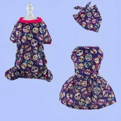 Dog Cat Sweatshirt Dress Dog Bandana Party Funny Winter Breathable Soft Washable Comfortable Outdoor Halloween Casual Daily Dog Clothing for Bichon Frise Pomeranian Baby Pet Papillon Small