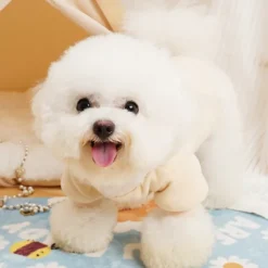 Dog Cat Sweatshirt Fashion Cute Winter Warm Soft Washable Comfortable Outdoor Sports Dog Clothing for Bichon Frise Poodle Pomeranian Baby Pet Papillon