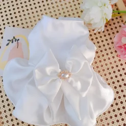 Dog Cat Wedding Dress Fashion Party Winter Breathable Soft Washable Comfortable Outdoor Wedding Party Casual Daily Dog Clothing for Bichon Frise Pomeranian Baby Pet Papillon Small