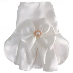 Dog Cat Wedding Dress Fashion Party Winter Breathable Soft Washable Comfortable Outdoor Wedding Party Casual Daily Dog Clothing for Bichon Frise Pomeranian Baby Pet Papillon Small