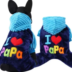 Dog Clothes I Love Papa And Mama Winter Pet Dog Clothes Small Medium Dog Coats Jackets For Chihuahua Poodle (m, I Love Mama)