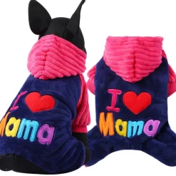 Dog Clothes I Love Papa And Mama Winter Pet Dog Clothes Small Medium Dog Coats Jackets For Chihuahua Poodle (m, I Love Mama)