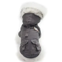 Dog Coat Hoodie Jacket Puppy Clothes Minimalist Keep Warm Winter Warm Outdoor Dog Clothing