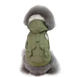 Dog Coat Hoodie Jacket Puppy Clothes Minimalist Keep Warm Winter Warm Outdoor Dog Clothing