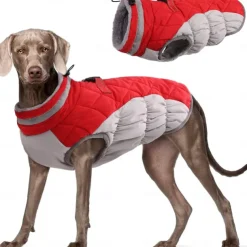 Dog Coat Jacket Fleece Vest Fleece Lined Reflective Warm Water-Resistant Outdoor Dog Clothing for Small Medium Large