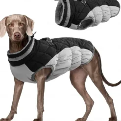 Dog Coat Jacket Fleece Vest Fleece Lined Reflective Warm Water-Resistant Outdoor Dog Clothing for Small Medium Large