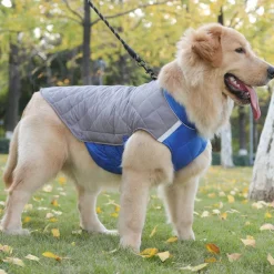 Dog Coat Jacket Parka Jacket with Harness Reflective Warm Water-Resistant Dog Clothing for Medium Large