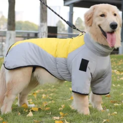 Dog Coat Jacket Parka Jacket with Harness Reflective Warm Water-Resistant Outdoor Dog Clothing for Medium Large
