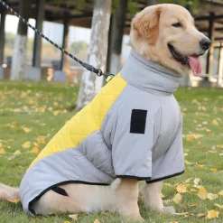 Dog Coat Jacket Parka Jacket with Harness Reflective Warm Water-Resistant Outdoor Dog Clothing for Medium Large