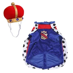Dog Costume,Dog Costume Clothes 2 Pack Pet Dog Soft Cape Clothes with Kings Crown and Cape for Small Large Dogs Cats Dog Cat Costume for halloween