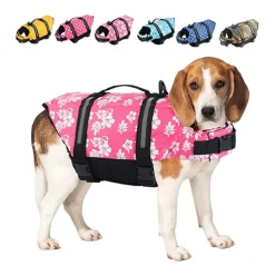 Dog Dog Life Jacket Reflective Adjustable Sports & Outdoors Safety Beach Pool Dog Clothing for Husky Golden Retriever Bichon Frise Pomeranian Small