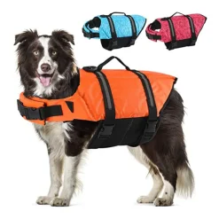 Dog Dog Life Jacket Reflective Adjustable Sports & Outdoors Safety Beach Pool Dog Clothing for Husky Golden Retriever Bichon Frise Pomeranian Small