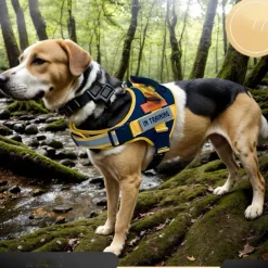 Dog Harness Reflective No Choke No Pull with Control Handle Outdoor Medium Dog Large Dog