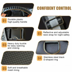 Dog Harness Reflective No Choke No Pull with Control Handle Outdoor Medium Dog Large Dog