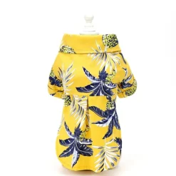 Dog Hawaiian Shirt 2 Pieces Puppy Clothes for Small Medium Large Dogs Boy Breathable Coconut Tree Dog T-Shirt Pet Apparel Cat Outfit for Chihuahua Yorkie Costume Clothing (Small, 1)