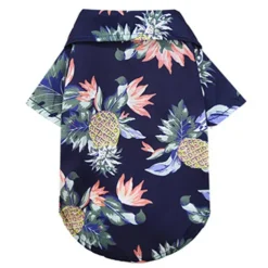 Dog Hawaiian Shirt 2 Pieces Puppy Clothes for Small Medium Large Dogs Boy Breathable Coconut Tree Dog T-Shirt Pet Apparel Cat Outfit for Chihuahua Yorkie Costume Clothing (Small, 1)