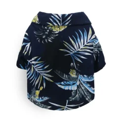 Dog Hawaiian Shirt 2 Pieces Puppy Clothes for Small Medium Large Dogs Boy Breathable Coconut Tree Dog T-Shirt Pet Apparel Cat Outfit for Chihuahua Yorkie Costume Clothing (Small, 1)