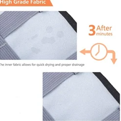 Dog Life Jacket Ripstop Pet Floatation Vest Saver Swimsuit Preserver For Water Safety At The Pool, Beach, Boating Grey