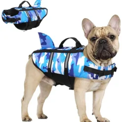 Dog Life Vest Dog Life Jacket Reflective Adjustable Safety Beach Pool Dog Clothing