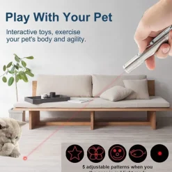 Dog Mat,Usb Rechargeable Laser Cat Teaser Stick Multi-Pattern Purple LightCat Toys Pet Supplies Toys Cat Teaser PenPet Mat