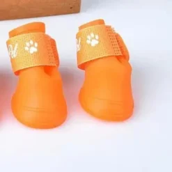 Dog Pets N / A Boots / Shoes Waterproof Solid Colored For Pets PU Leather slip resistant Purple