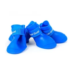 Dog Pets N / A Boots / Shoes Waterproof Solid Colored For Pets PU Leather slip resistant Purple