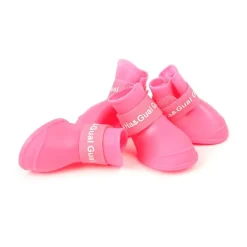 Dog Pets N / A Boots / Shoes Waterproof Solid Colored For Pets PU Leather slip resistant Purple