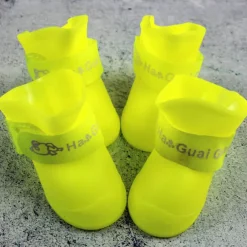 Dog Pets N / A Boots / Shoes Waterproof Solid Colored For Pets PU Leather slip resistant Purple