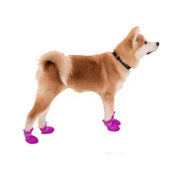 Dog Pets N / A Boots / Shoes Waterproof Solid Colored For Pets PU Leather slip resistant Purple