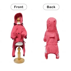 Dog Rain Coat Rain Jacket Fashion Reflective Waterproof Sports & Outdoors Safety Beach Pool Dog Clothing for Husky Golden Retriever Bichon Frise Pomeranian Small