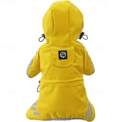 Dog Rain Coat Rain Jacket Fashion Reflective Waterproof Sports & Outdoors Safety Beach Pool Dog Clothing for Husky Golden Retriever Bichon Frise Pomeranian Small